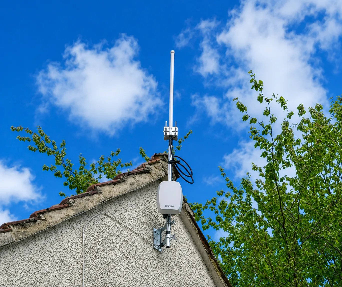 Netmore LoRaWAN gateway mounted on a home